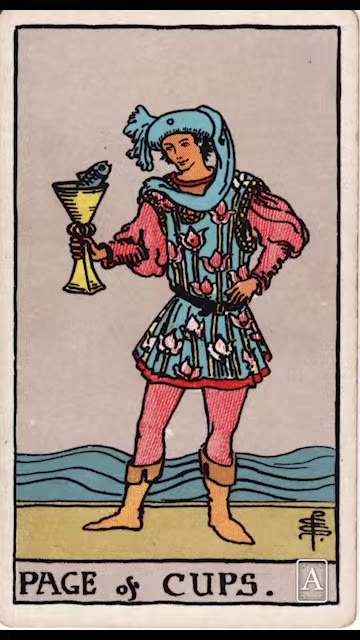 Page of Cups — Tarot card, Rider-Waite-Smith (Video) deck