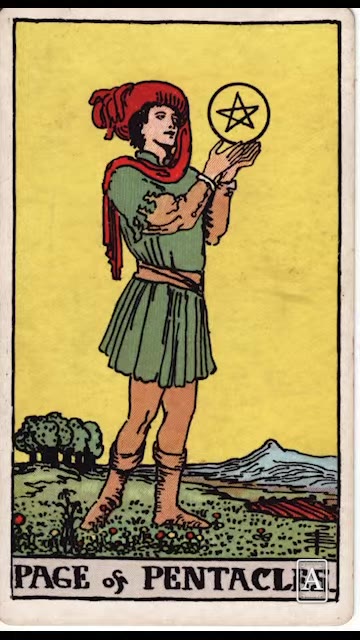 Page of Pentacles — Tarot card, Rider-Waite-Smith (Video) deck