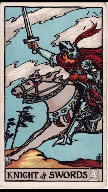 Knight of Swords — Tarot card, Rider-Waite-Smith (Video) deck