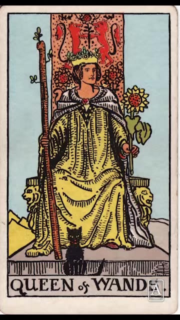 Queen of Wands — Tarot card, Rider-Waite-Smith (Video) deck