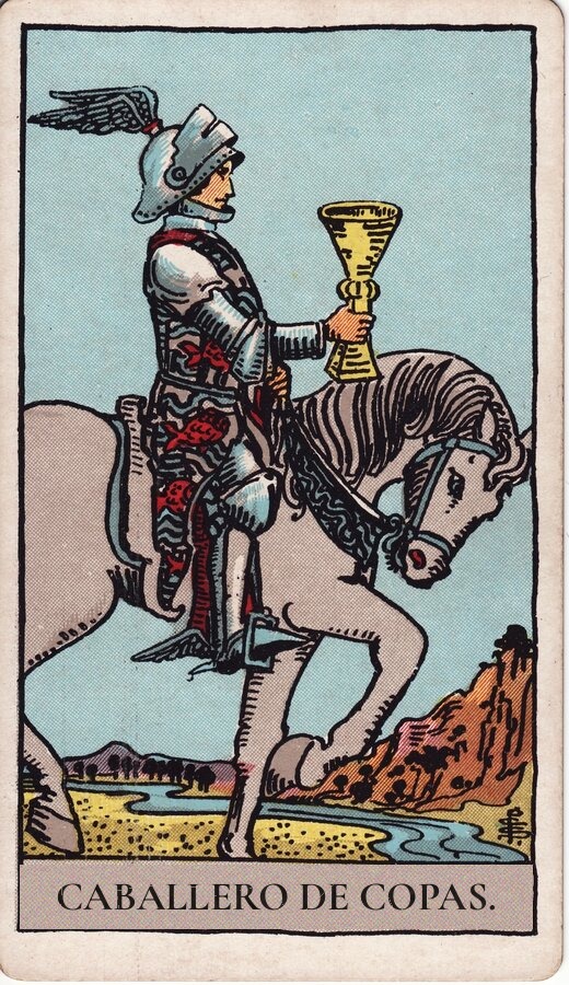Caballero de Copas — mazo Rider-Waite-Smith