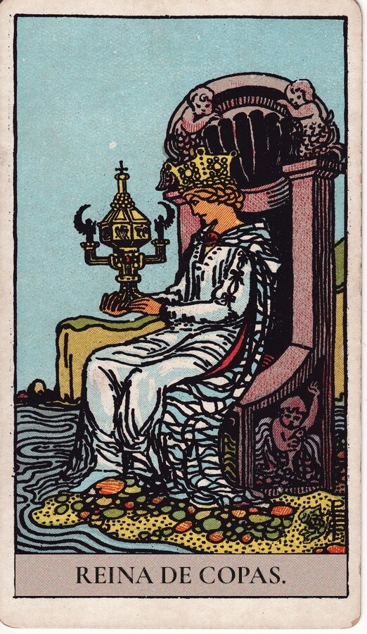 Reina de Copas — mazo Rider-Waite-Smith