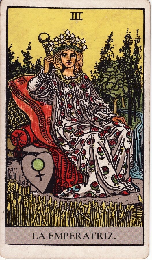 La Emperatriz — mazo Rider-Waite-Smith