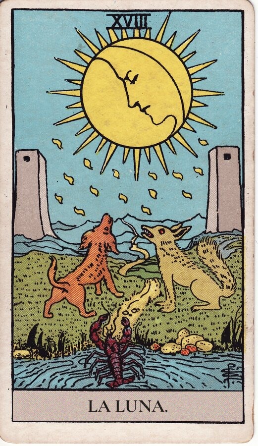 La Luna — mazo Rider-Waite-Smith