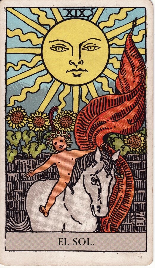 El Sol — mazo Rider-Waite-Smith