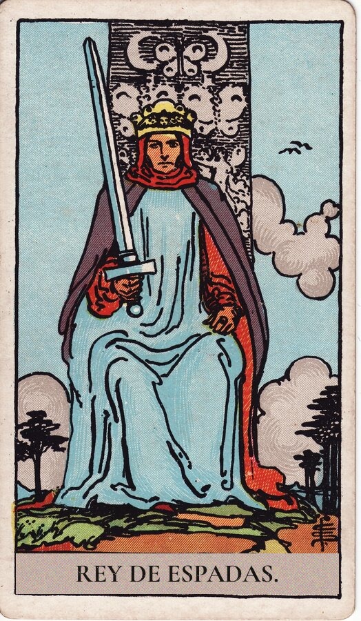 Rey de Espadas — mazo Rider-Waite-Smith