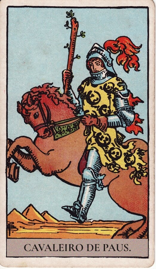 Cavaleiro de Paus — baralho Rider-Waite-Smith