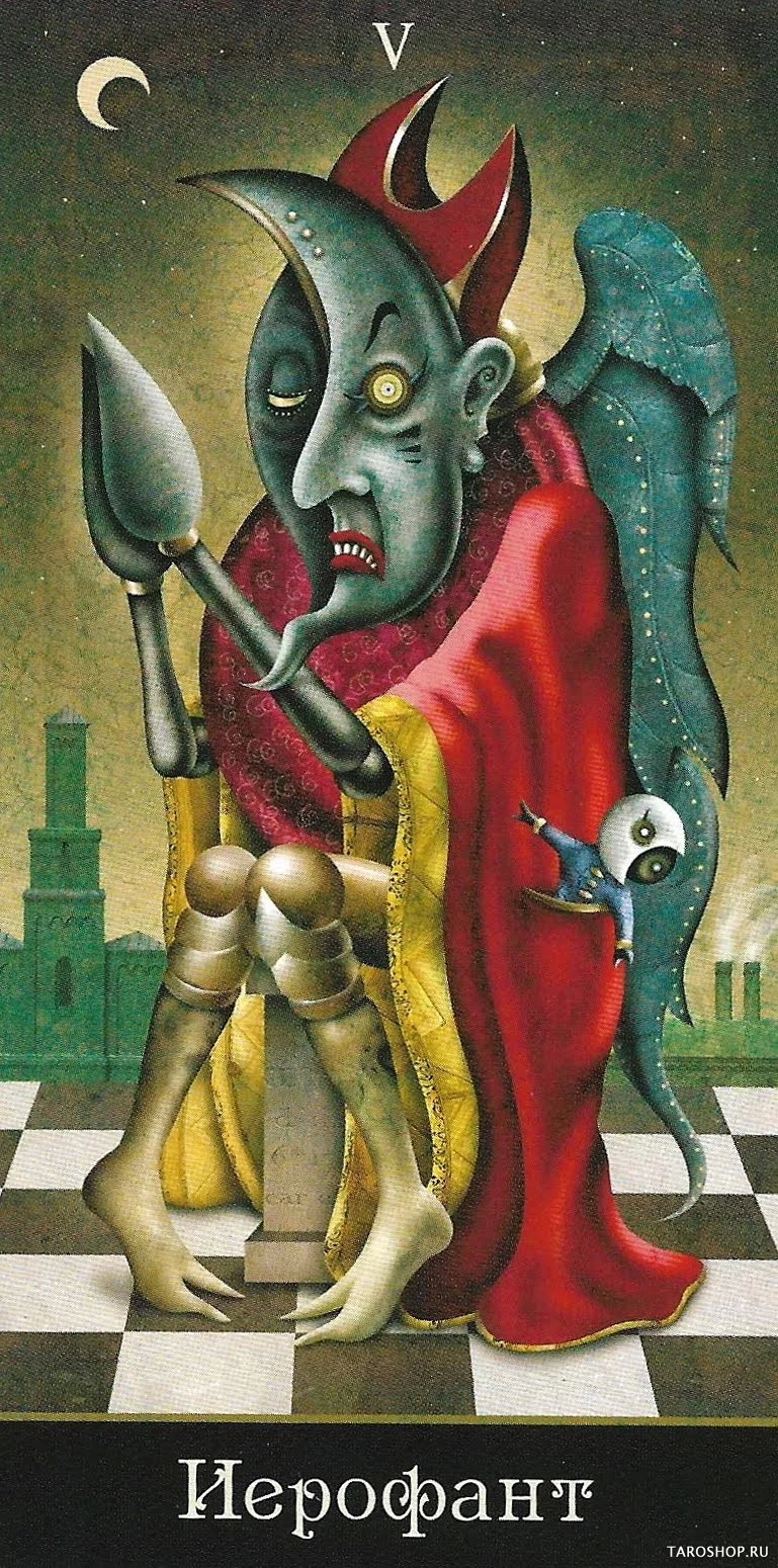 The Hierophant — Tarot card, Deviant Moon Tarot deck