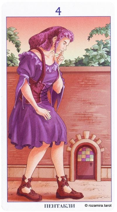 Four of Pentacles — Tarot card, Tarot of the 78 Doors deck