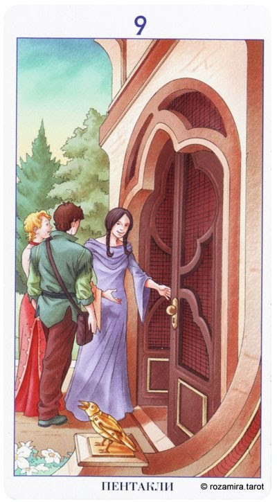 Nine of Pentacles — Tarot card, Tarot of the 78 Doors deck