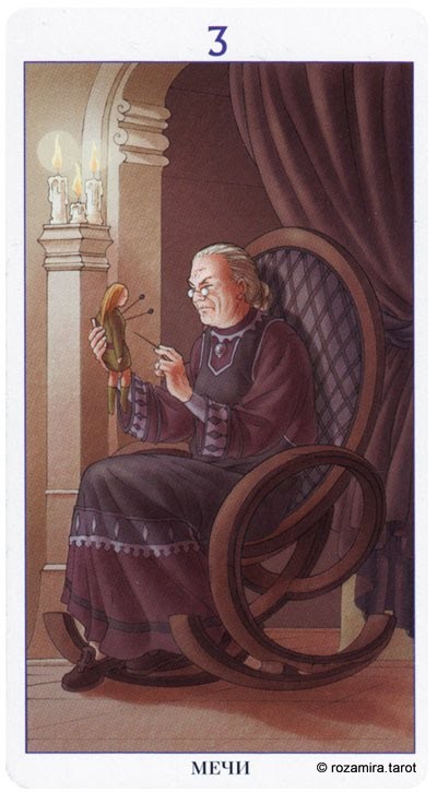 Three of Swords — Tarot card, Tarot of the 78 Doors deck