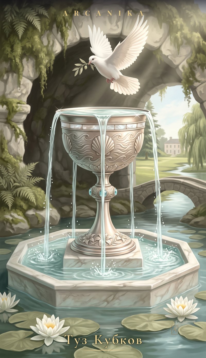 As de Copas — carta del Tarot, mazo La Favorita