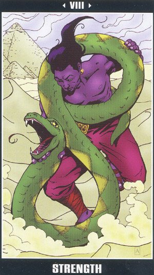 Strength — Tarot card, Fradella Adventure Tarot deck