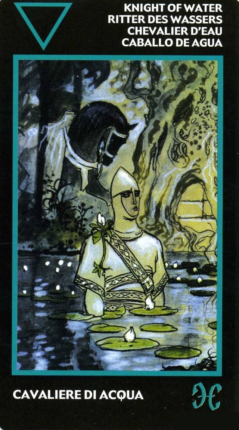 Knight of Water — Manara Erotic Tarot deck
