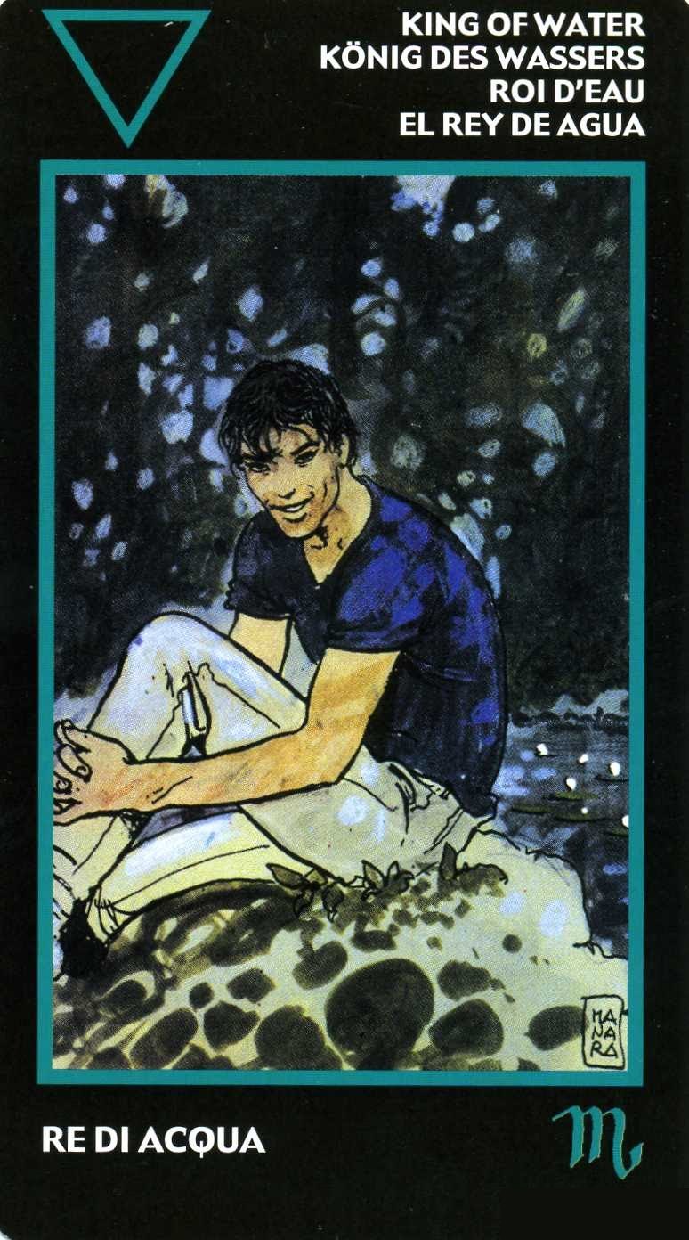 King of Water — Manara Erotic Tarot deck