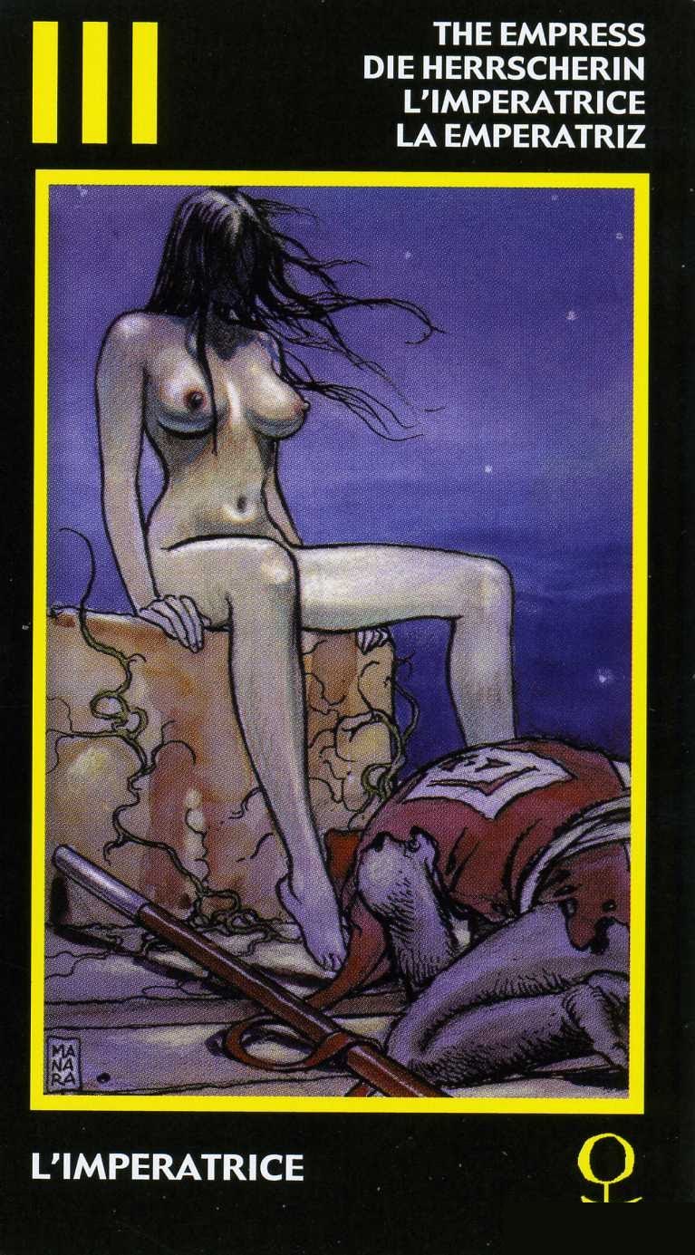 The Empress — Manara Erotic Tarot deck