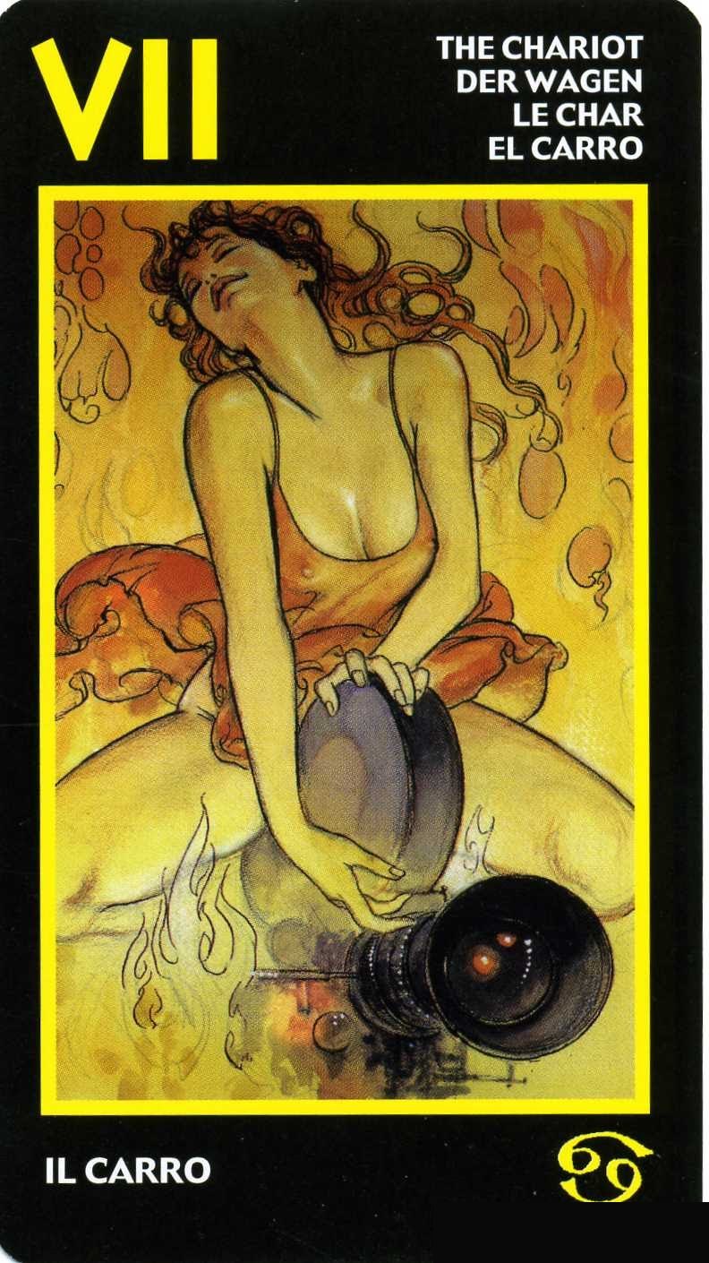 The Chariot — Manara Erotic Tarot deck