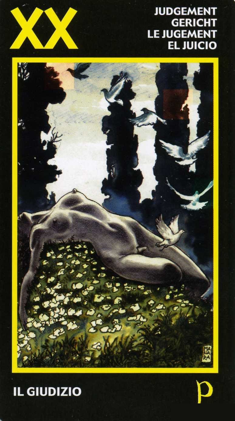 Judgement — Manara Erotic Tarot deck