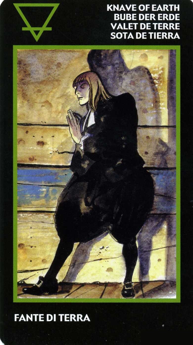 Page of Earth — Manara Erotic Tarot deck