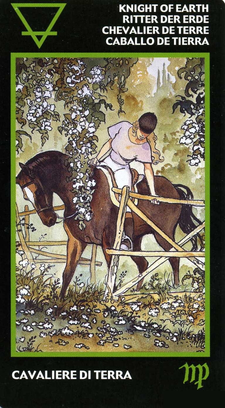 Knight of Earth — Manara Erotic Tarot deck