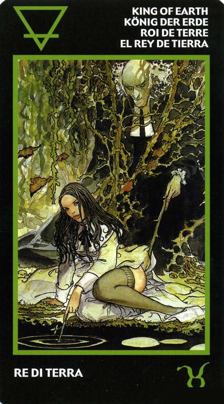 King of Earth — Manara Erotic Tarot deck