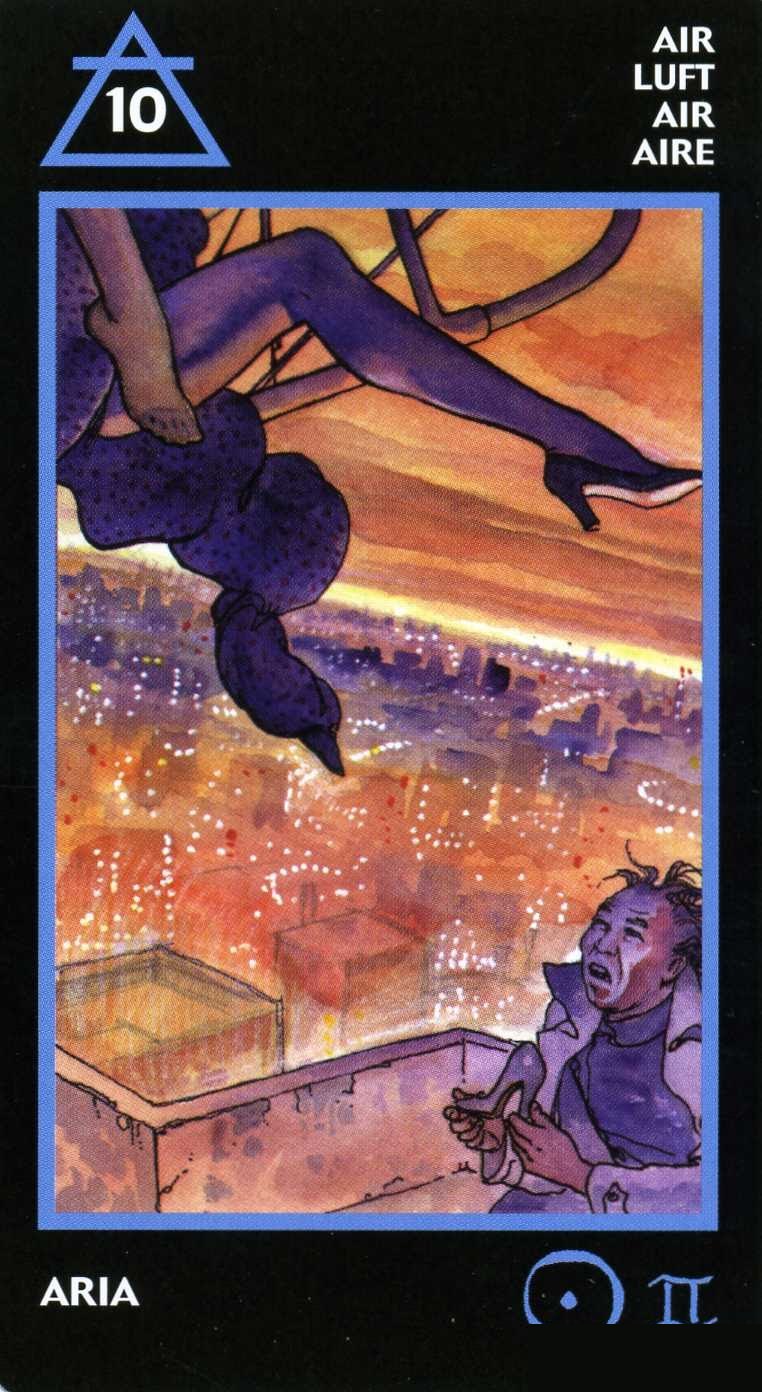 Ten of Air — Manara Erotic Tarot deck
