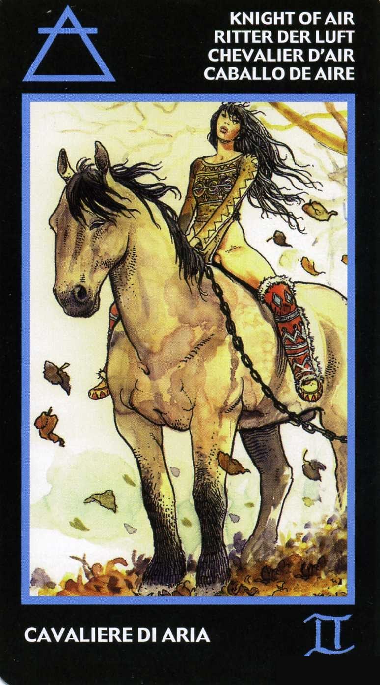 Knight of Air — Manara Erotic Tarot deck