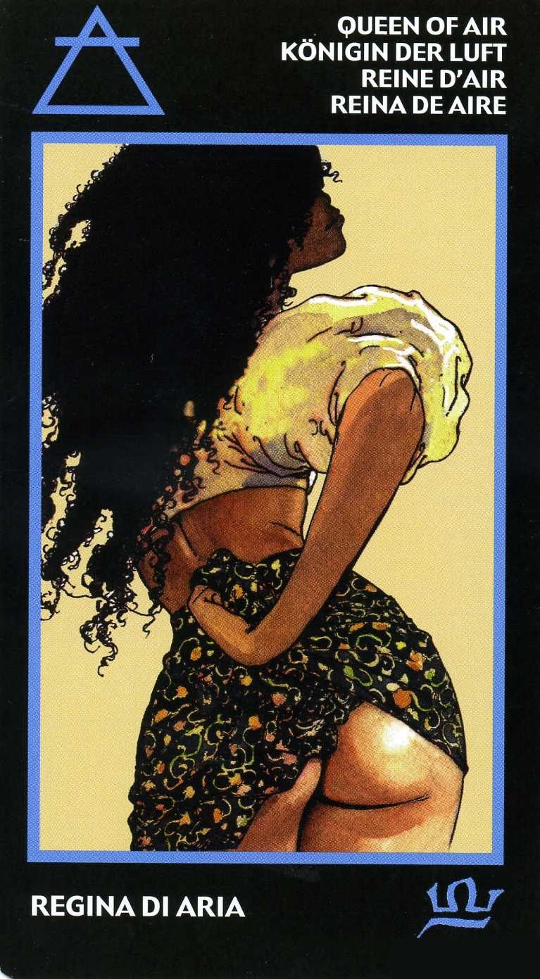 Queen of Air — Manara Erotic Tarot deck