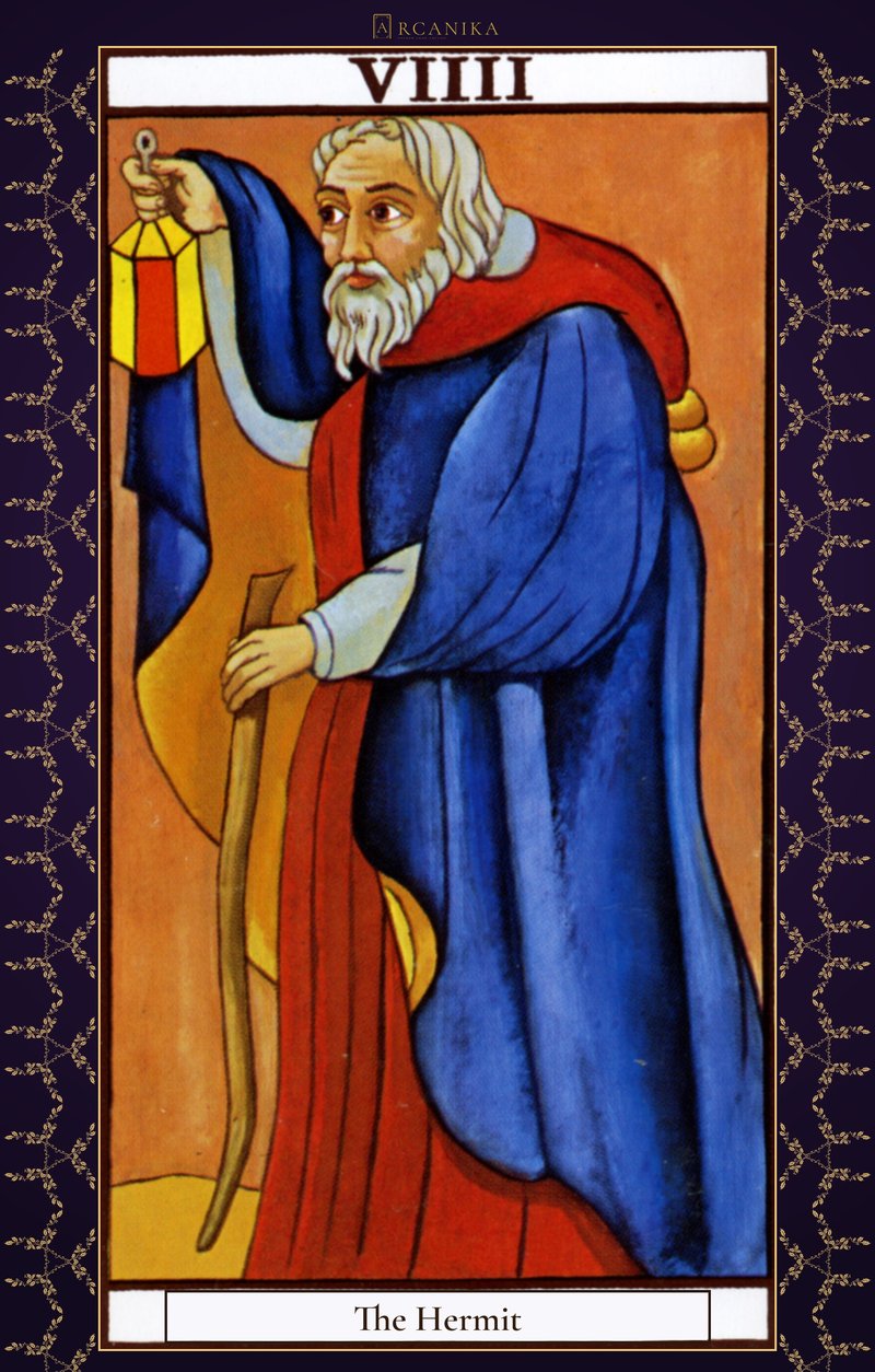 The Hermit — Tarot card, Arcana of Marseille deck