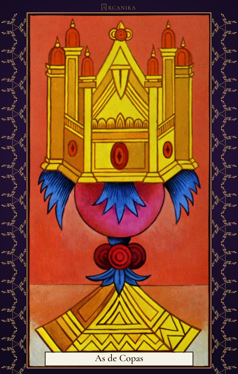 As de Copas — carta del Tarot, mazo Arcanos de Marsella