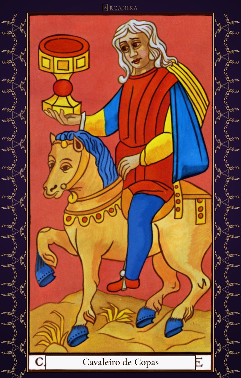 Cavaleiro de Copas — carta de Tarô, baralho Arcanos de Marselha