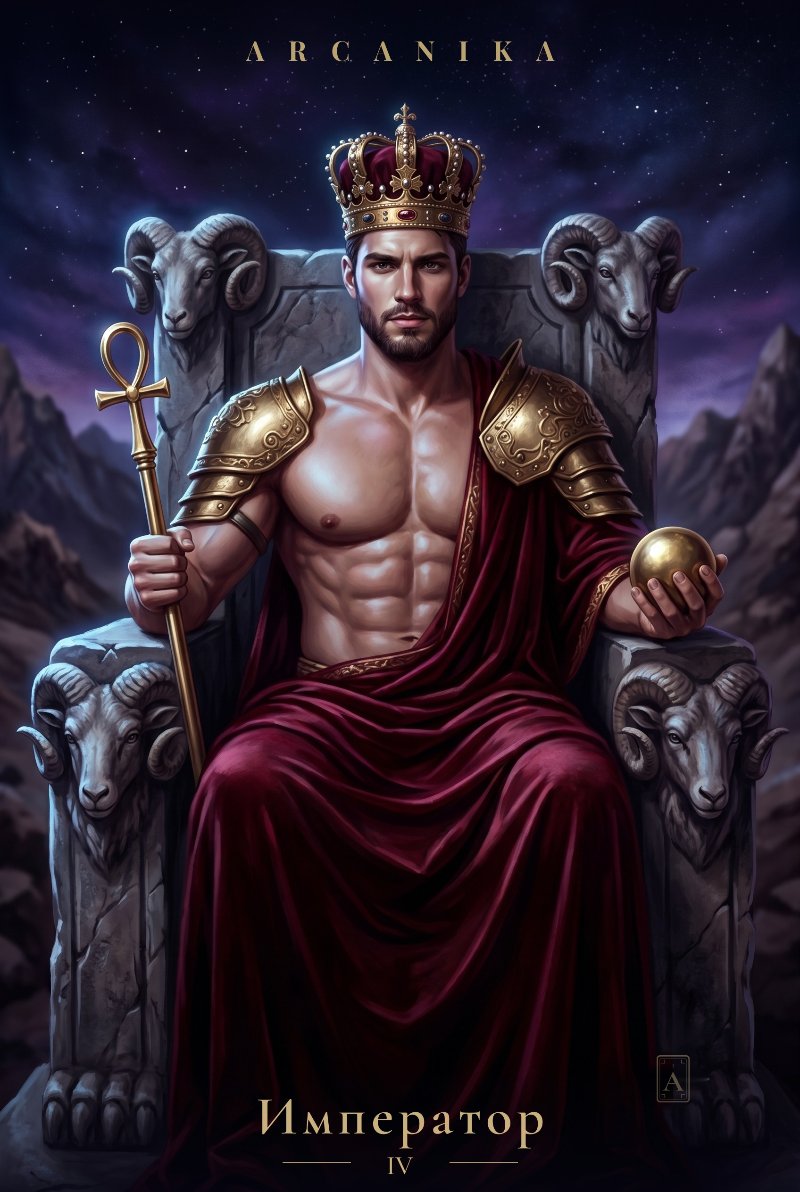 The Emperor — Tarot card, Soblazn — Sensual Tarot deck
