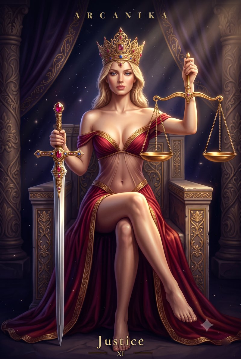 Justice — Tarot card, Soblazn — Sensual Tarot deck