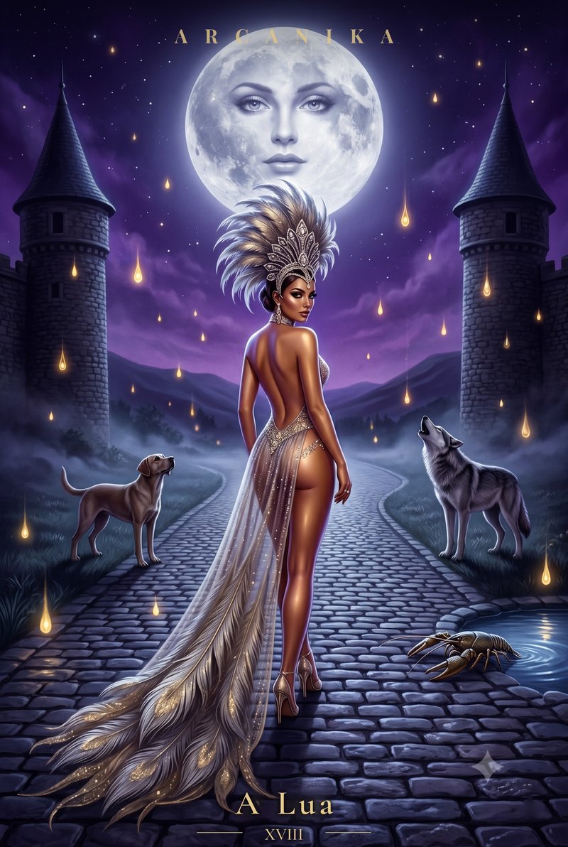 A Lua — carta de Tarô, baralho Soblazn — Tarô Sensual