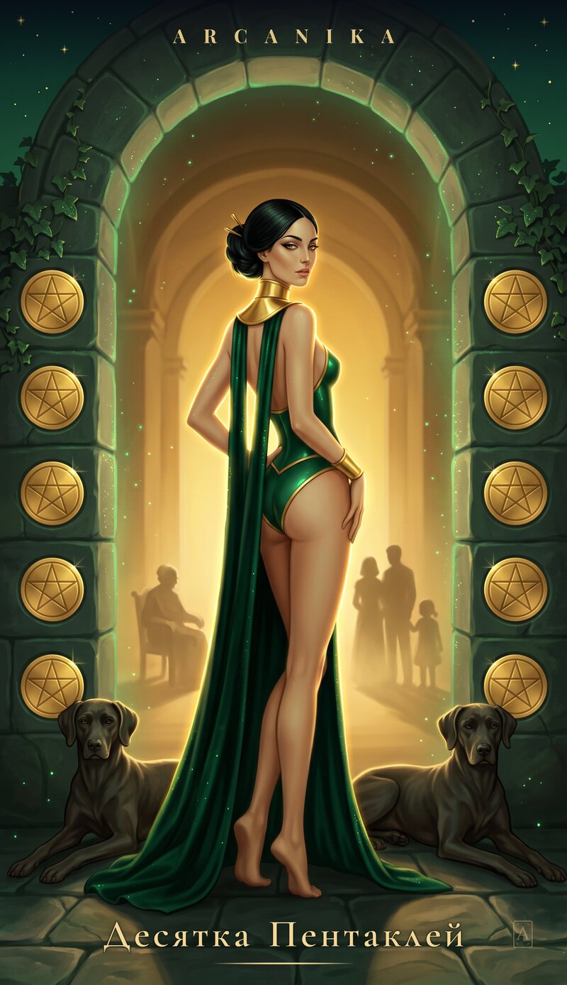 Diez de Oros — carta del Tarot, mazo Tabu — Sensual Tarot