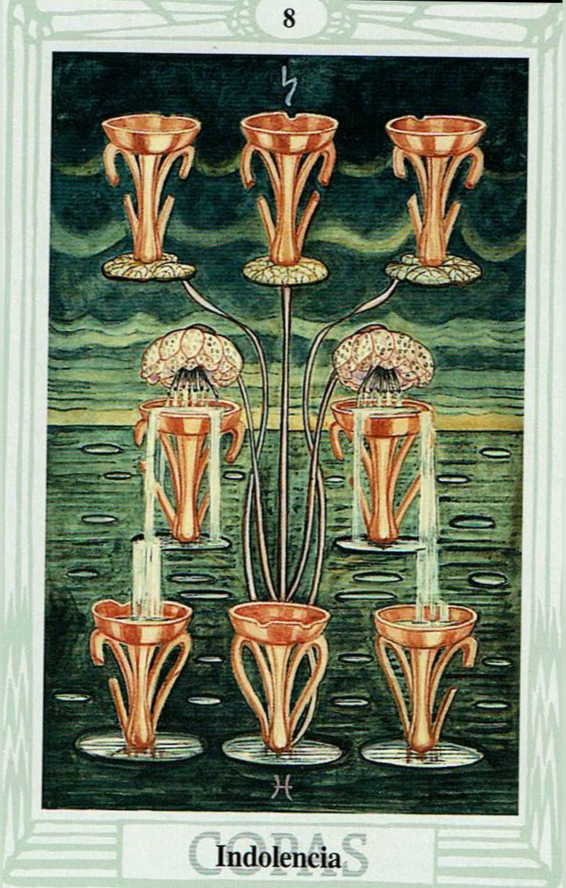 Ocho de Copas — carta del Tarot, mazo Tarot Thoth