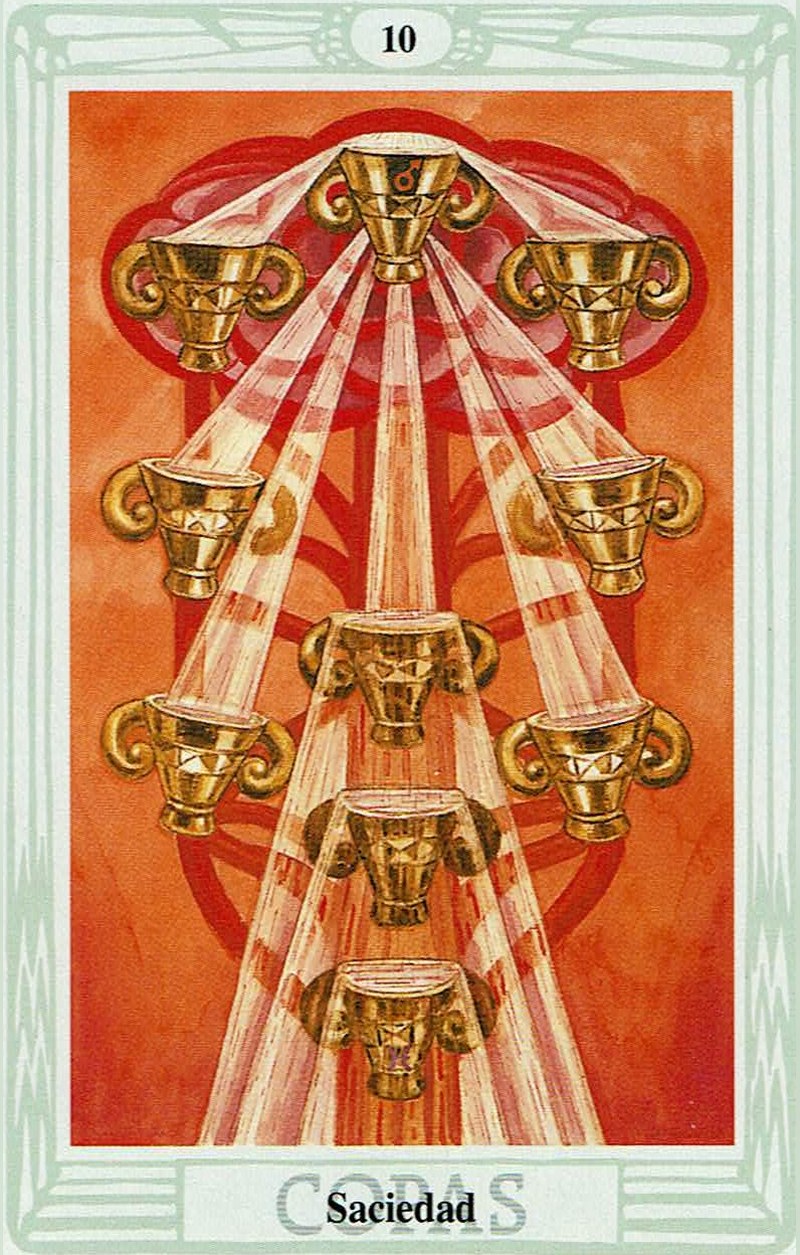 Diez de Copas — carta del Tarot, mazo Tarot Thoth