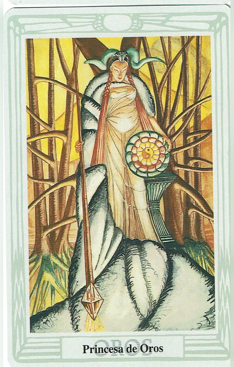 Princesa de Discos — carta del Tarot, mazo Tarot Thoth
