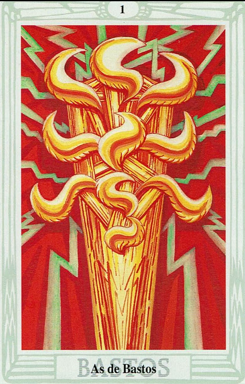 As de Bastos — carta del Tarot, mazo Tarot Thoth