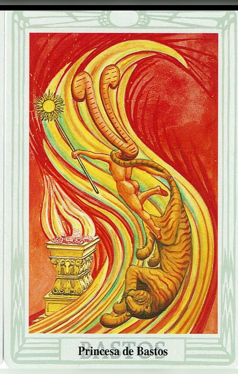Princesa de Bastos — carta del Tarot, mazo Tarot Thoth