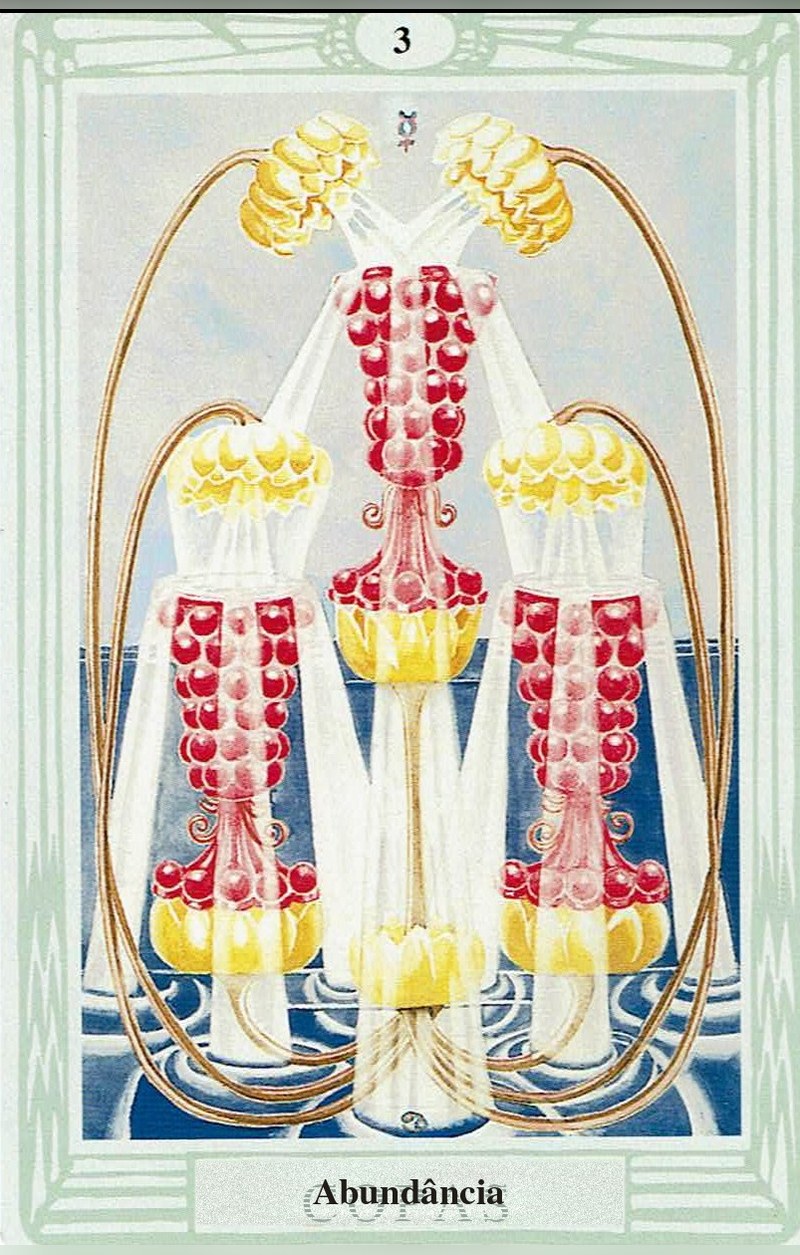 Três de Copas — carta de Tarô, baralho Tarô Thoth