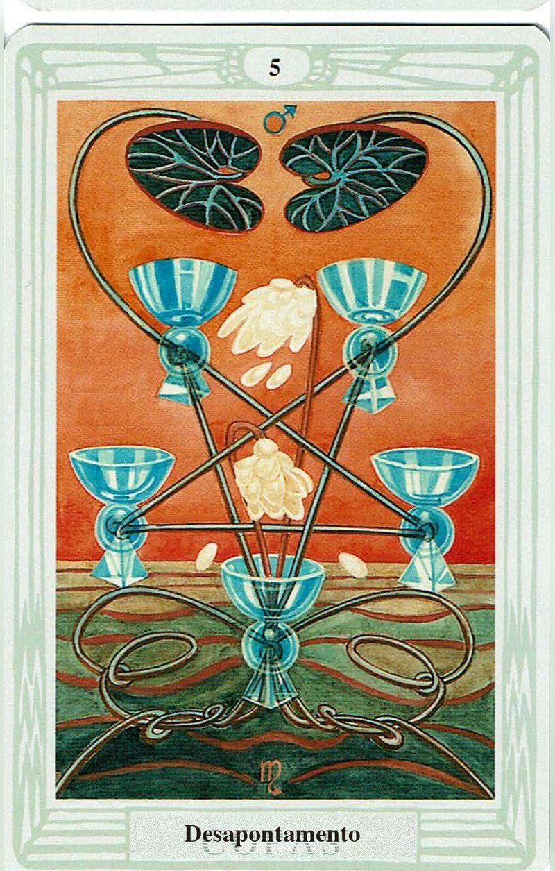 Cinco de Copas — carta de Tarô, baralho Tarô Thoth