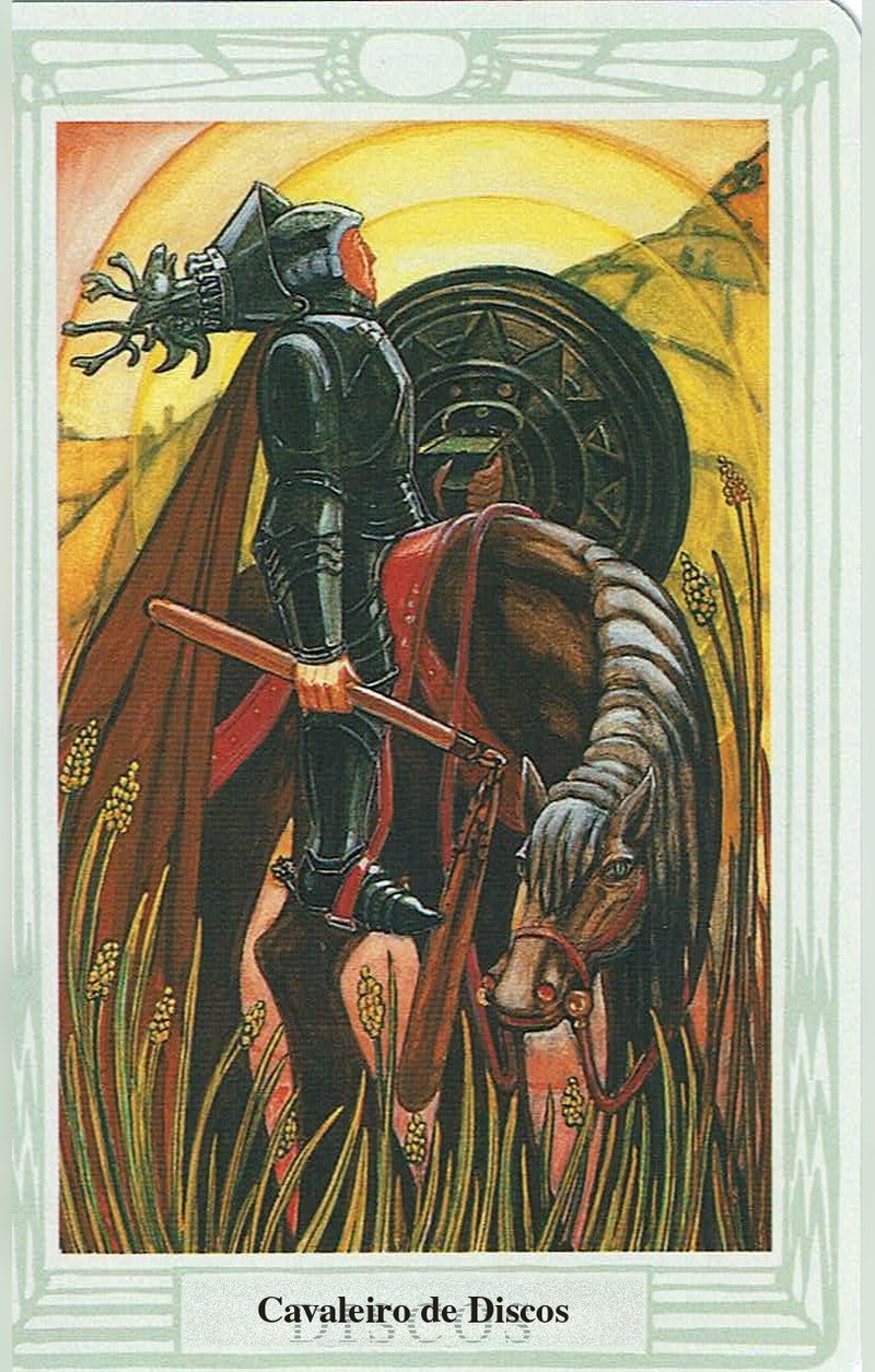 Cavaleiro de Discos — carta de Tarô, baralho Tarô Thoth
