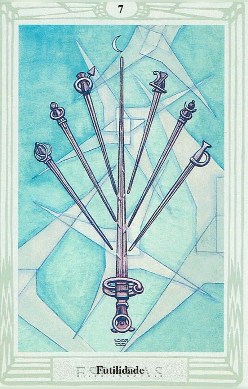 Sete de Espadas — carta de Tarô, baralho Tarô Thoth