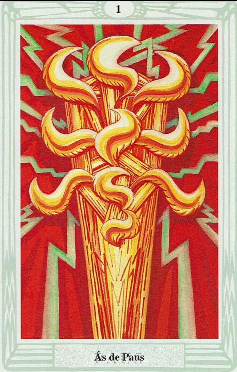 Ás de Paus — carta de Tarô, baralho Tarô Thoth