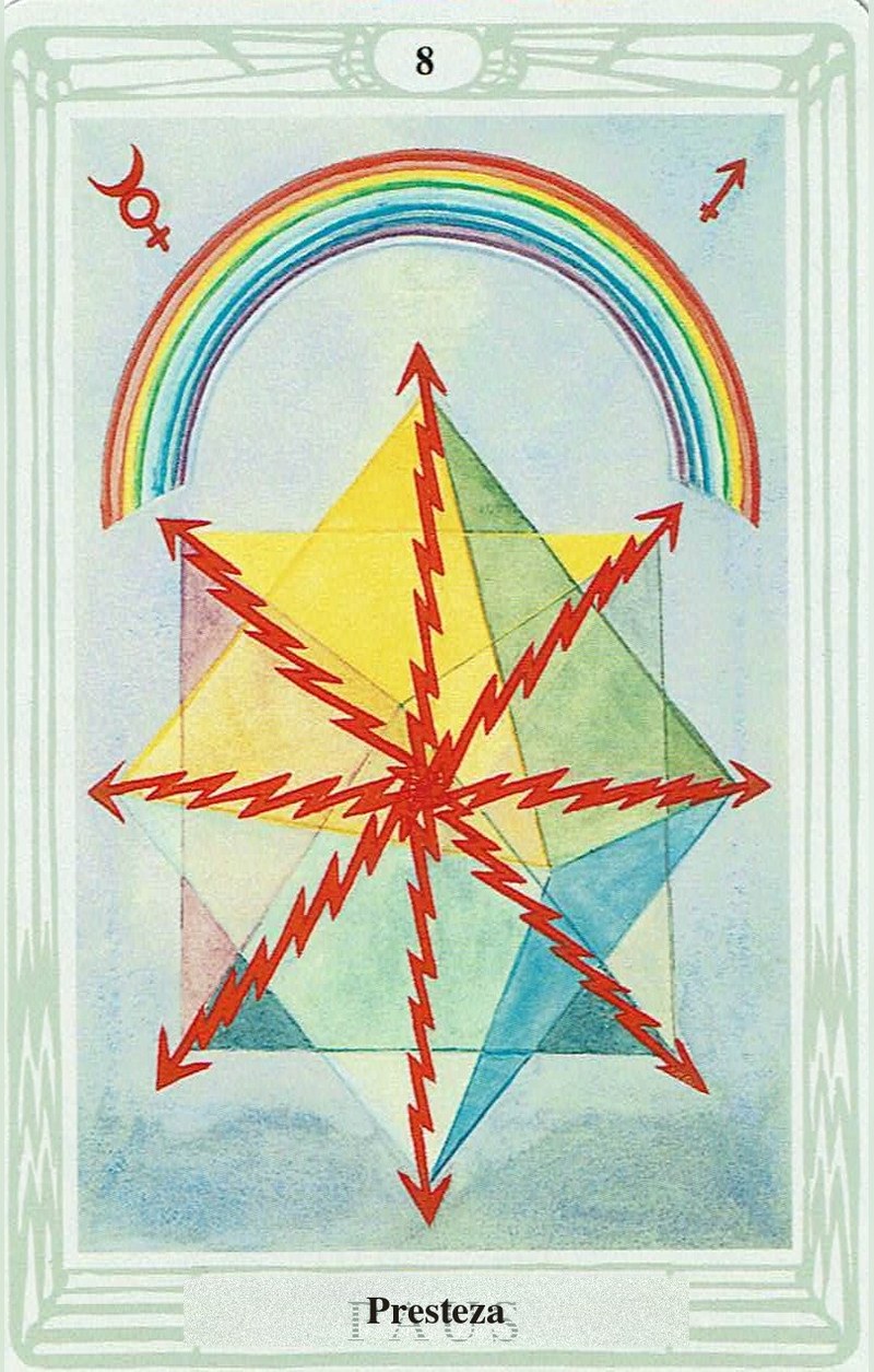 Oito de Paus — carta de Tarô, baralho Tarô Thoth