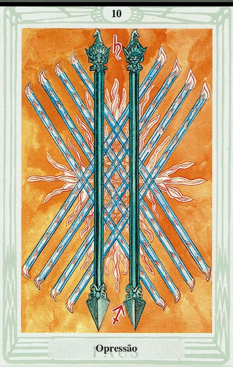 Dez de Paus — carta de Tarô, baralho Tarô Thoth