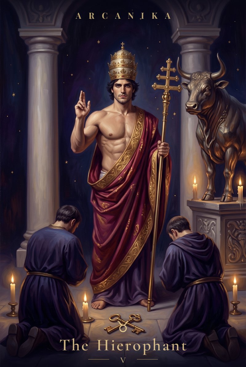 Taurus — card of the day, The Hierophant (V)