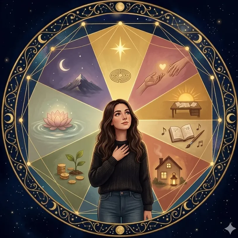 Destiny Matrix — the wheel of life areas by date of birth
